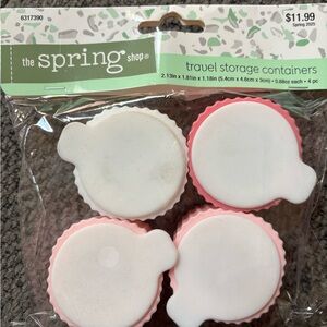 NWT Spring Shop Travel Storage Containers – 4 pc Pink Set
